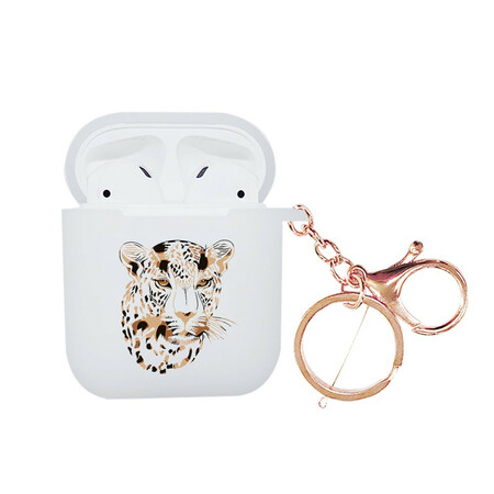 AirPods-Hülle der NXE Leopard-Serie mit Karabinerhaken