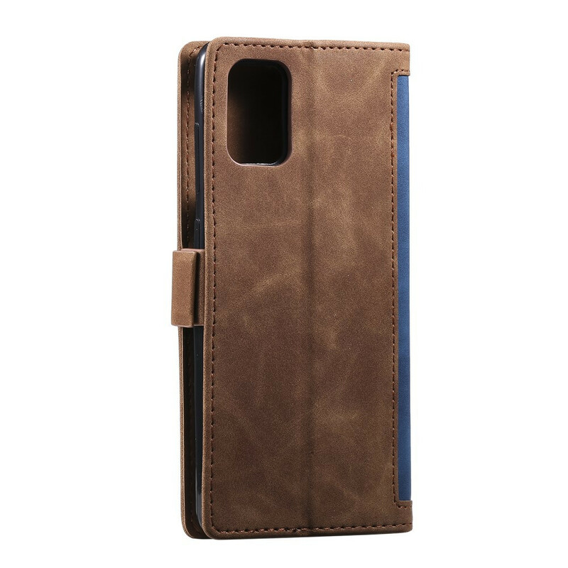 Hülle Samsung Galaxy A51 Kunstleder Zweifarbig Verstärkte Konturen Hülle Samsung Galaxy A51 Kunstleder Zweifarbig Verstärkte Konturen