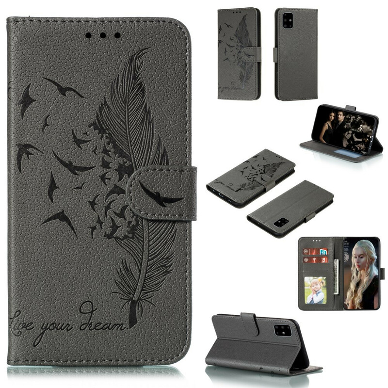 Hülle Samsung Galaxy A51 Kunstleder Live Your Dream