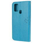 Samsung Galaxy A21s Hülle Baum und Eulen mit Riemen