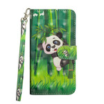 Samsung Galaxy A21s Hülle Panda und Bambus
