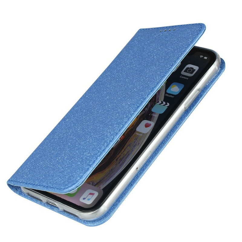 Flip Cover iPhone XR Style Weiches Leder mit Riemen