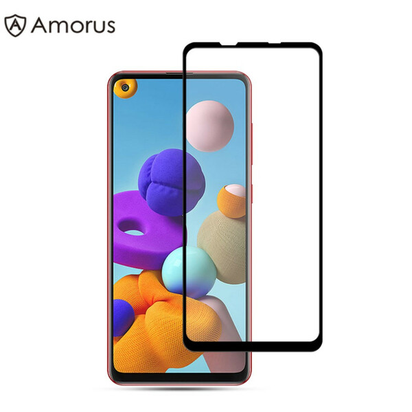 Schutz aus gehärtetem Glas für den Bildschirm des Samsung Galaxy A21s AMORUS