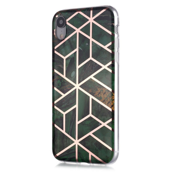 iPhone XR Cover Marmor Geometrie Farbig 2