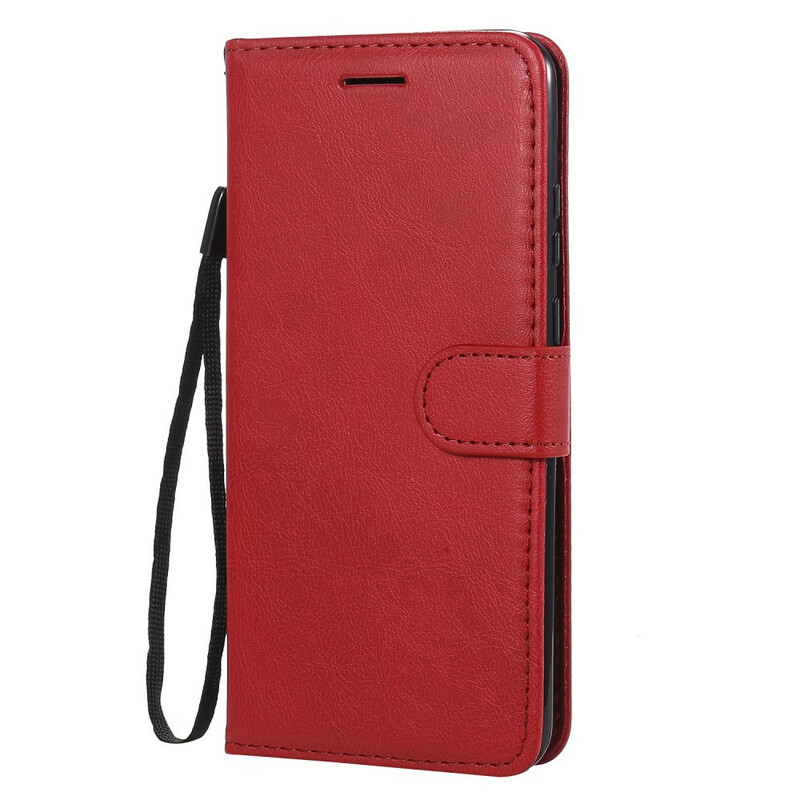 Huawei P Smart 2020 Leder-Effekt Tasche mit Riemen