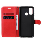 Huawei P Smart 2020 Leder-Effekt Tasche mit Riemen