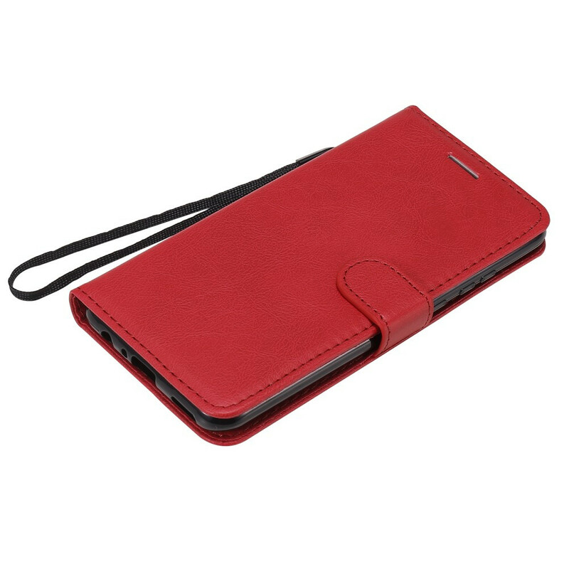 Huawei P Smart 2020 Leder-Effekt Tasche mit Riemen