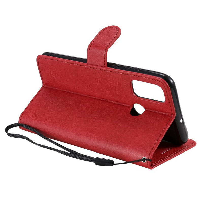 Huawei P Smart 2020 Leder-Effekt Tasche mit Riemen
