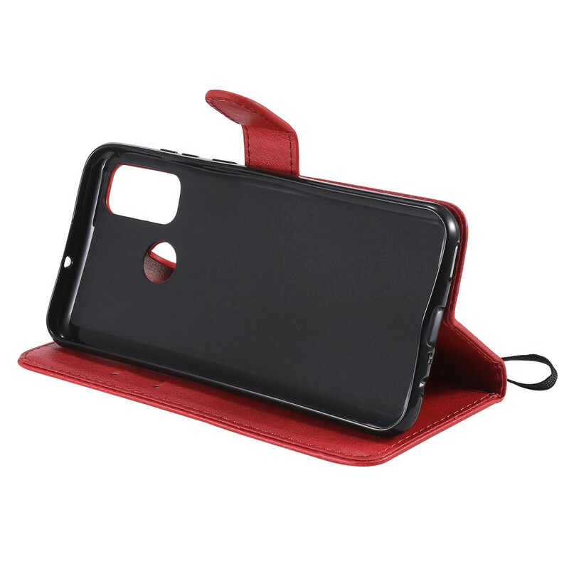 Huawei P Smart 2020 Leder-Effekt Tasche mit Riemen