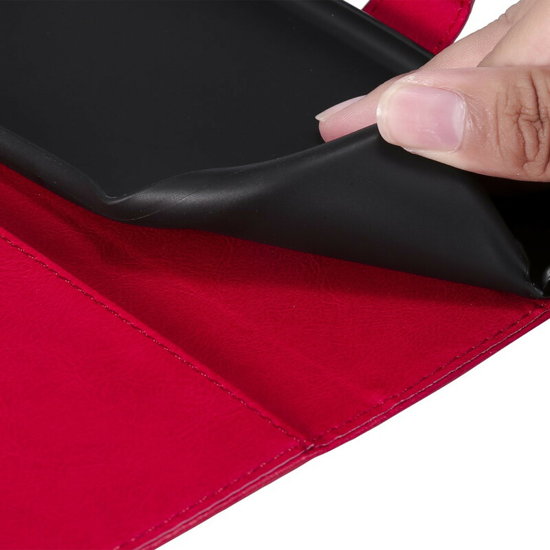 Huawei P Smart 2020 Leder-Effekt Tasche mit Riemen