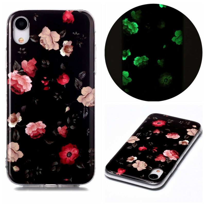 iPhone XR Cover Serie Floralies Fluoreszierend