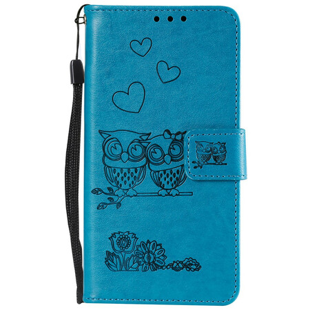 Huawei P30 Pro Hülle Verliebte Eulen mit Riemen