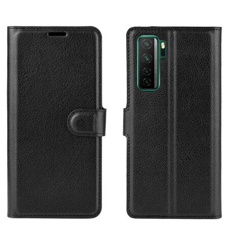 Hülle Huawei P40 Lite 5G Kunstleder Klassisch Litschi