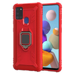 Samsung Galaxy A21s Ring und Kohlefaser Cover Samsung Galaxy A21s Ring und Kohlefaser Cover