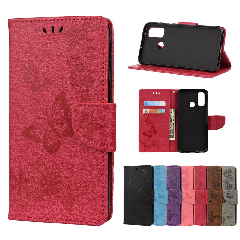 Huawei P smart 2020 Splendid Schmetterlinge mit Riemen Hülle Huawei P smart 2020 Splendid Schmetterlinge mit Riemen Hülle