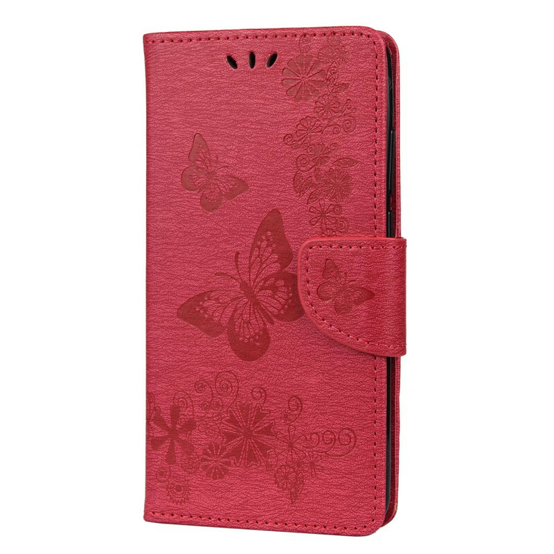 Huawei P smart 2020 Splendid Schmetterlinge mit Riemen Hülle Huawei P smart 2020 Splendid Schmetterlinge mit Riemen Hülle