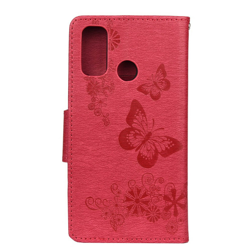 Huawei P smart 2020 Splendid Schmetterlinge mit Riemen Hülle Huawei P smart 2020 Splendid Schmetterlinge mit Riemen Hülle