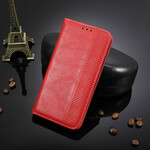 Flip Cover Xiaomi Redmi 9 Vintage-Leder-Effekt Stilisiert