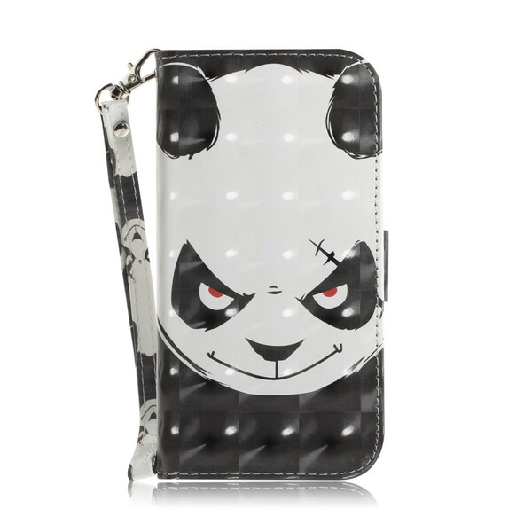 Xiaomi Redmi 9 Angry Panda Tasche mit Riemen