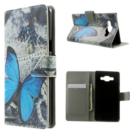 Samsung Galaxy A5 Schmetterling Hülle Blau