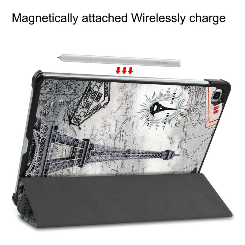 Smart Case Samsung Galaxy Tab S6 Lite Eiffelturm Retro