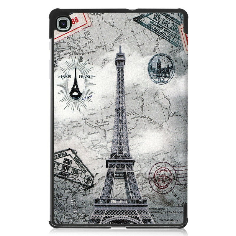 Smart Case Samsung Galaxy Tab S6 Lite Eiffelturm Retro