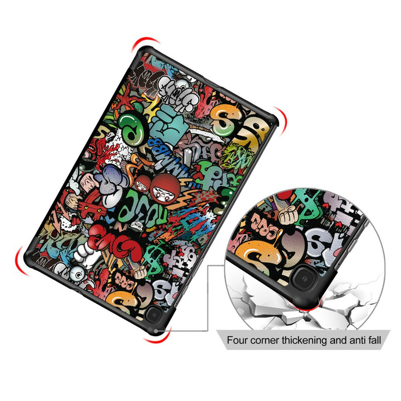 Smart Case Samsung Galaxy Tab S6 Lite Verstärkt Graffiti