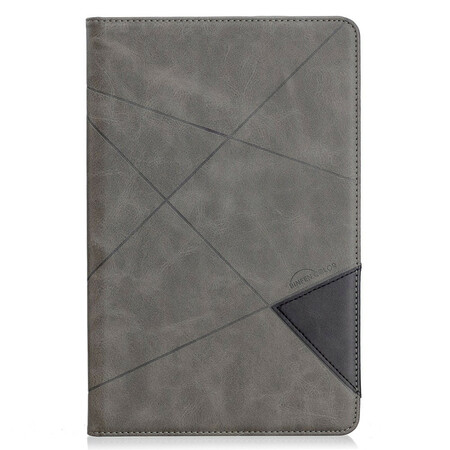 Samsung Galaxy Tab S6 Lite Hülle mit Lederoptik Geometrie
