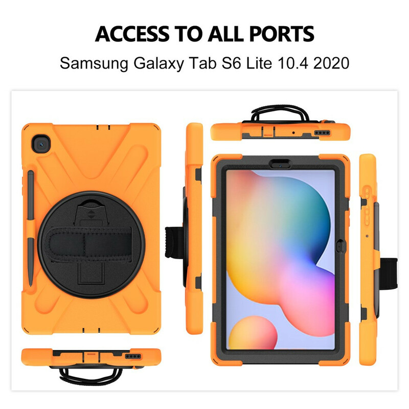 Samsung Galaxy Tab S6 Lite Utra Strapazierfähige Hülle mit Riemen