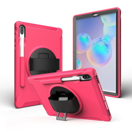 Samsung Galaxy Tab S6 Cover Dreifacher Schutz mit Gurtband und Halterung