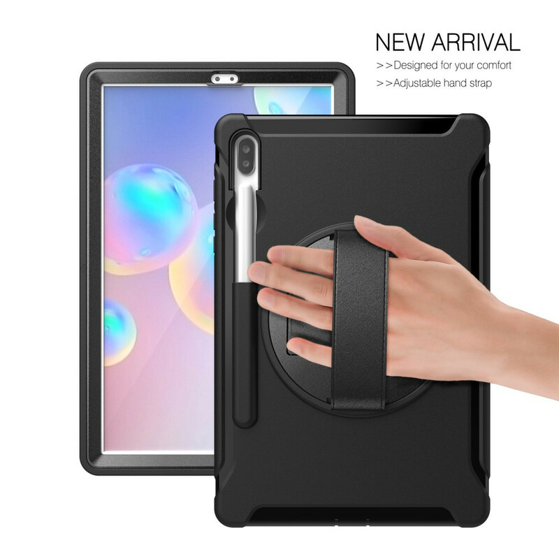 Samsung Galaxy Tab S6 Cover Dreifacher Schutz mit Gurtband und Halterung