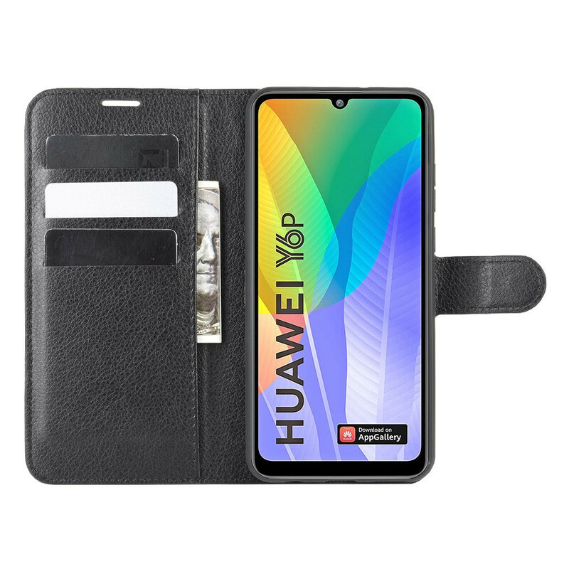 Hülle Huawei Y6p Kunstleder Litschi Klassisch