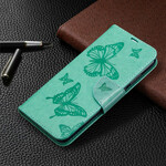 Huawei Y6p Schmetterlinge und Oblique Klappe Tasche