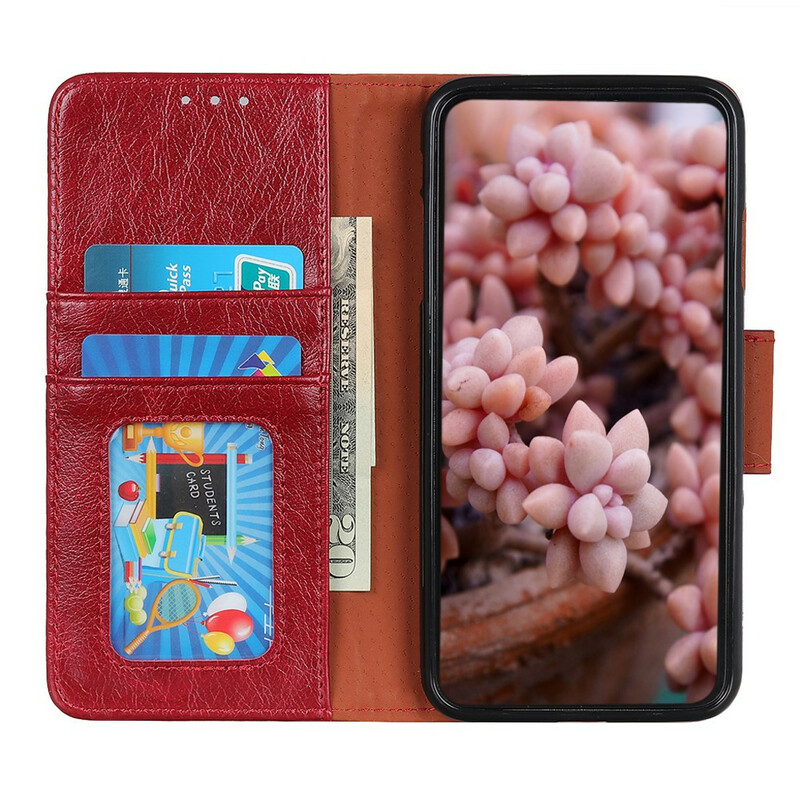 Xiaomi Redmi 9A Tasche aus Nappaleder mit Schlitz