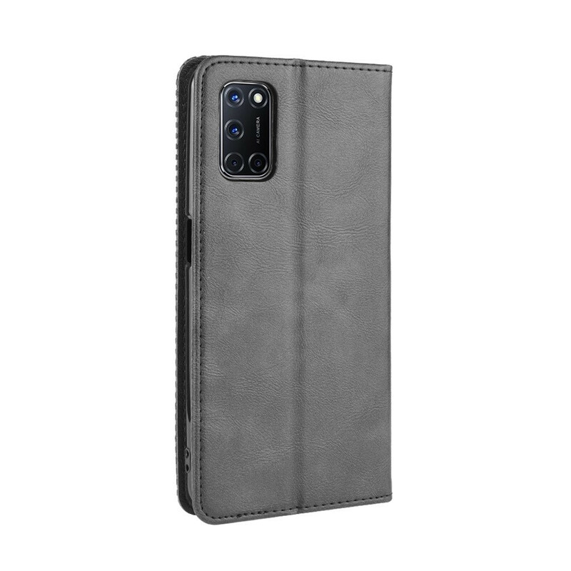 Flip Cover Oppo A72 Vintage Styled Leather Effect
