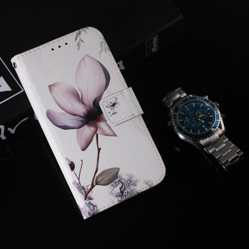 Xiaomi Redmi Note 9 Tasche Blume Altrosa