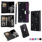 Hülle Samsung Galaxy Note 20 Ultra Glitter Zip Wallet