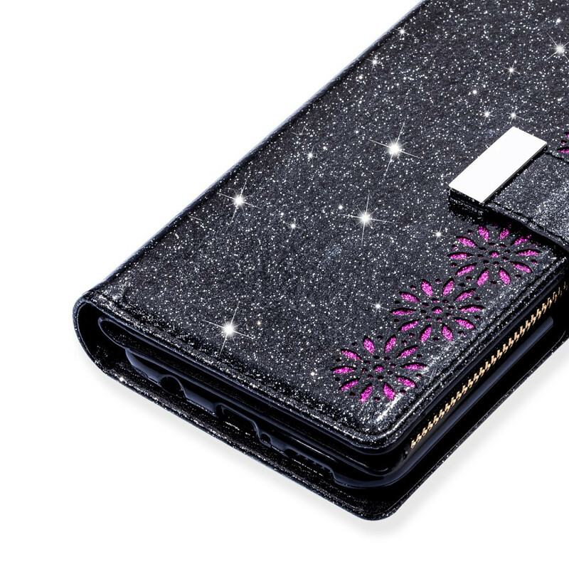 Hülle Samsung Galaxy Note 20 Ultra Glitter Zip Wallet