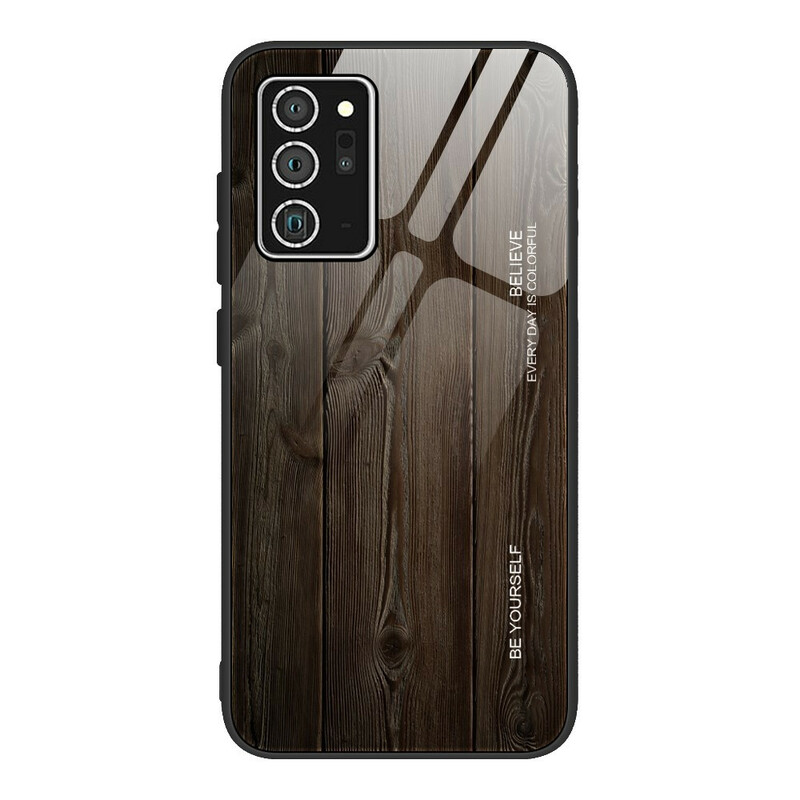 Hülle Samsung Galaxy Note 20 Panzerglas Holzdesign