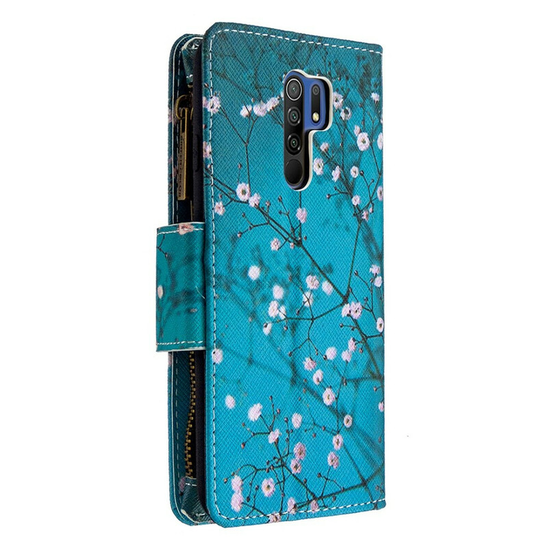 Xiaomi Redmi 9 Tasche mit Reißverschluss Baum