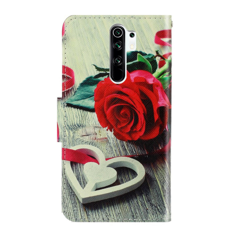 Xiaomi Redmi 9 Romantische Rose Tasche mit Riemchen
