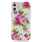iPhone Cover 12 Liberty Flowers Fluoreszierend