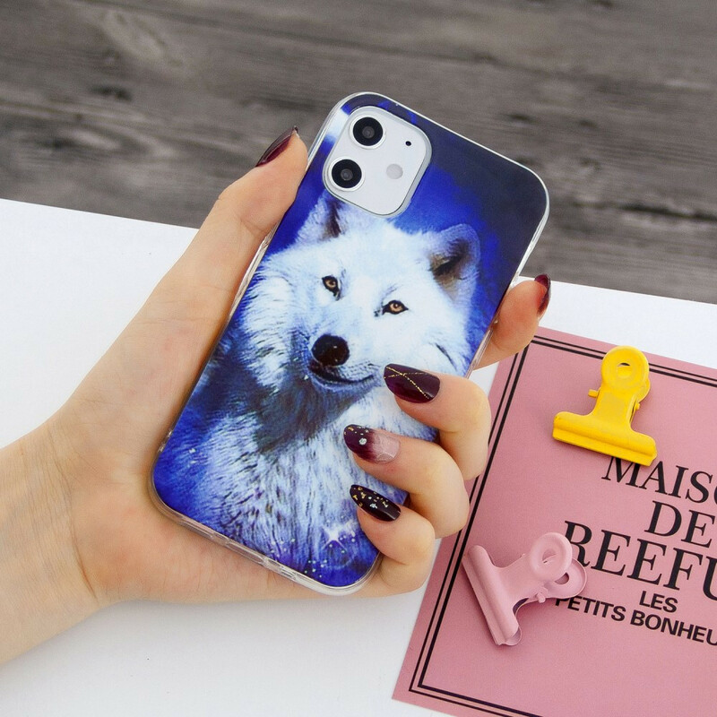iPhone Cover 12 Serie Wolf Fluoreszierend