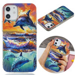 iPhone Cover 12 Delfine in Freiheit