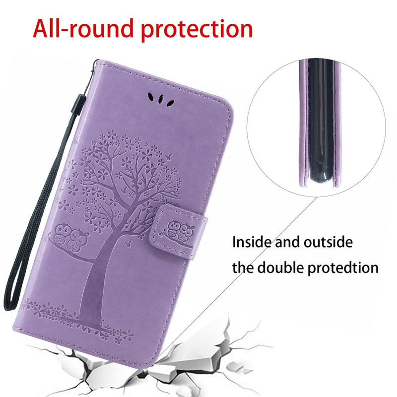 iPhone 12 Hülle Baum und Eulen mit Riemen iPhone 12 Hülle Baum und Eulen mit Riemen