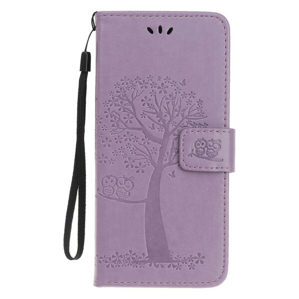 iPhone 12 Hülle Baum und Eulen mit Riemen