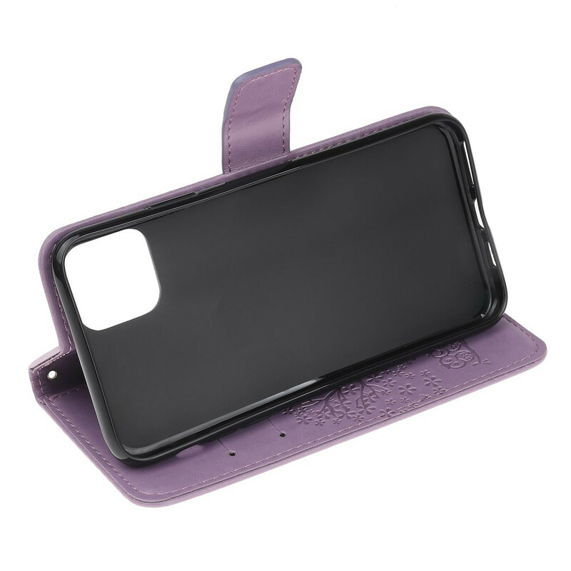 iPhone 12 Hülle Baum und Eulen mit Riemen iPhone 12 Hülle Baum und Eulen mit Riemen