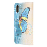Xiaomi Redmi 9A Schmetterling Hülle Blau und Gelb