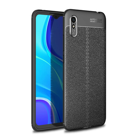 Xiaomi Redmi 9A Cover Lederoptik Litschi Double Line