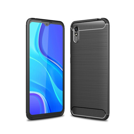 Hülle Xiaomi Redmi 9A Kohlefaser Gebürstet